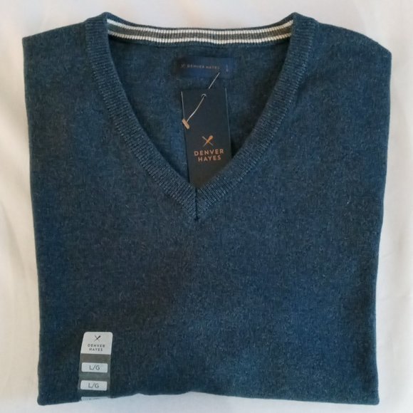 Denver Hayes navy v-neck sweater Size Large NWT - Picture 7 of 7